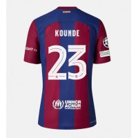Dres Barcelona Jules Kounde #23 Domáci 2023-24 Krátky Rukáv